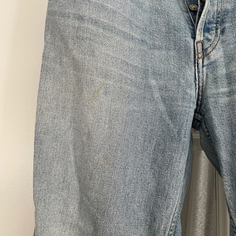 Redone High Rise Crop Jean Pale Indigo Wash - Picture 2 of 9